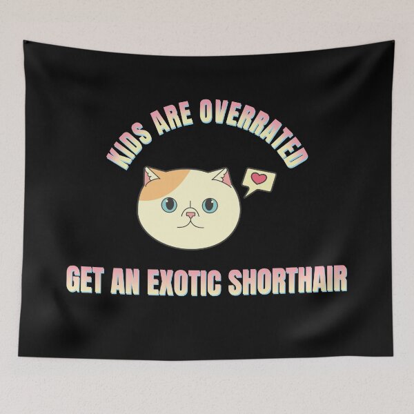 Item preview, Kids Are Overrated Get An Exotic Shorthair Version 3 designed and sold by thecatcouch.