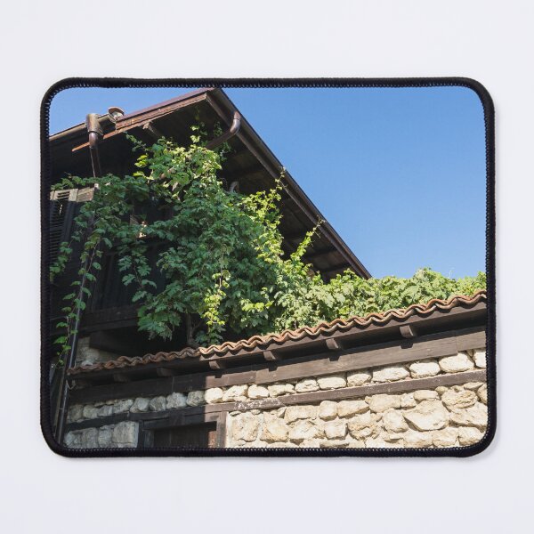 Item preview, Number Seven - Traditional Sozopol Wooden House Behind Huge Stone Wall designed and sold by Georgia Mizuleva.