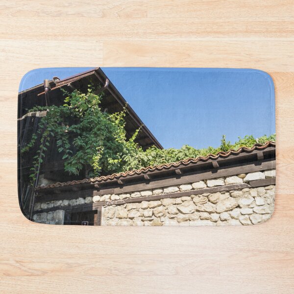 Item preview, Number Seven - Traditional Sozopol Wooden House Behind Huge Stone Wall designed and sold by Georgia Mizuleva.