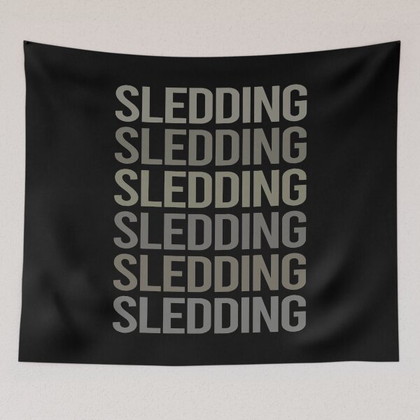 Item preview, Gray Text Art Sledding Sledging Sleighing designed and sold by StoreCalamity.
