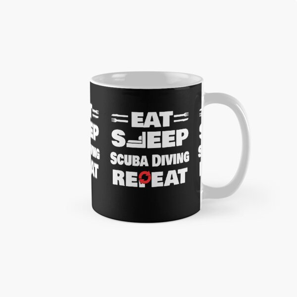Item preview, Eat Sleep Scuba Diving Repeat Funny Scuba Diver designed and sold by RomanStowell.