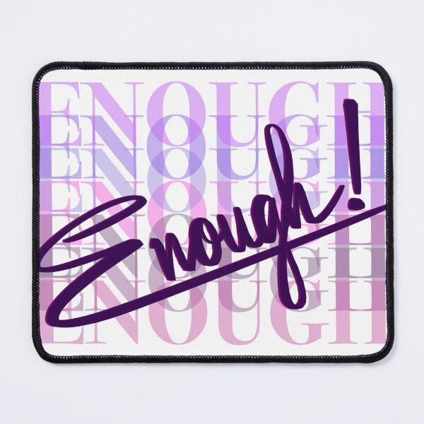 Item preview, Enough - Neon Lettering Art designed and sold by RED by Arcanum Studio.