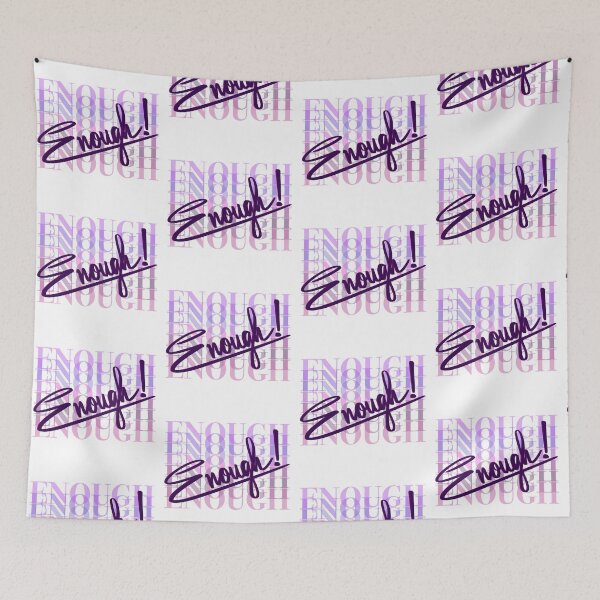 Item preview, Enough - Neon Lettering Art designed and sold by RED by Arcanum Studio.