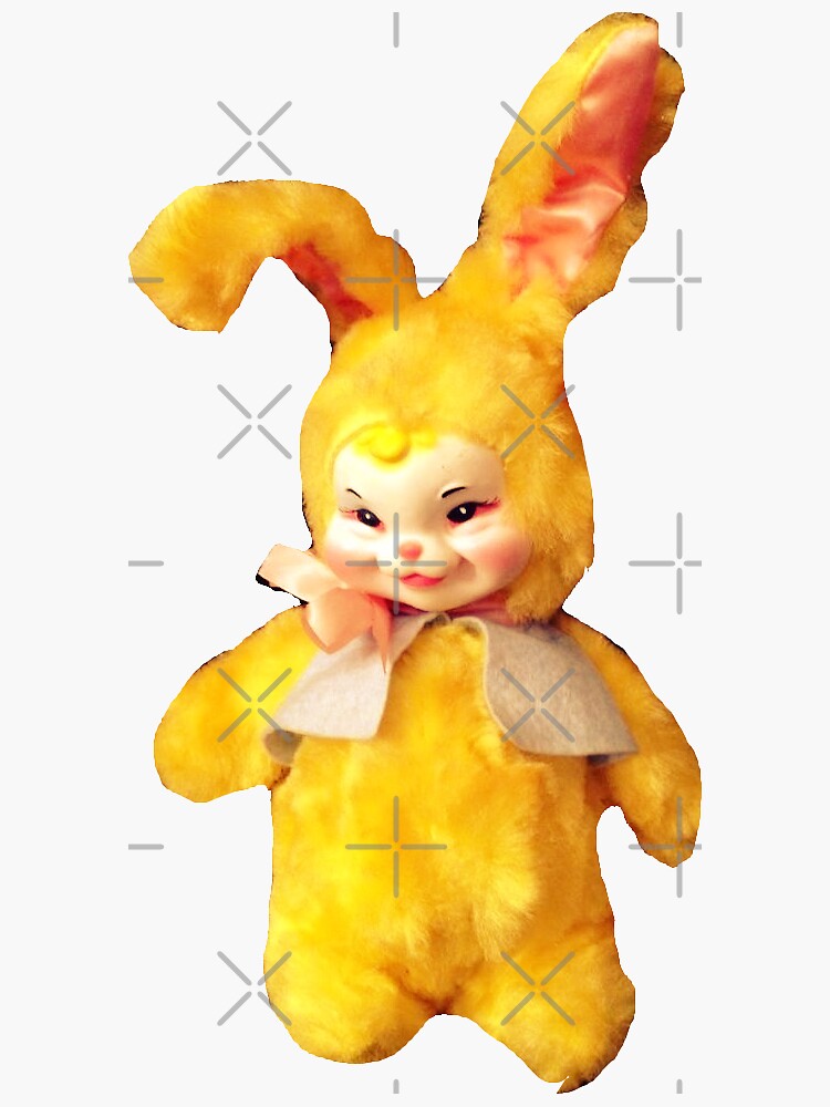 Vintage Kawaii Kitsch Rushton Rubber Face Bunny Rabbit