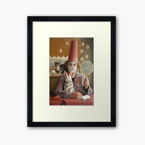 White Rabbit Framed Art Print