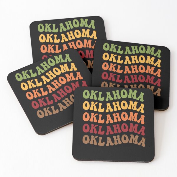 Item preview, Oklahoma Retro Vintage Groovy Wavy Text Classic designed and sold by CoolCreative.