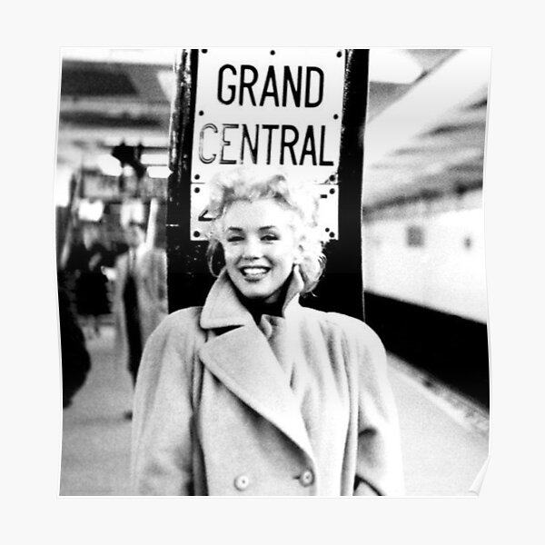 "Marilyn Monroe Grand Central" Poster for Sale by omsonesoms Redbubble