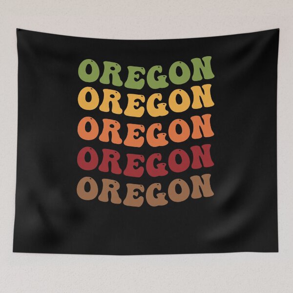 Item preview, Oregon Retro Vintage Groovy Wavy Text Classic designed and sold by CoolCreative.