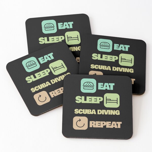 Item preview, Eat Sleep Scuba Diving Repeat Funny Scuba Diving Scuba Diver designed and sold by RomanStowell.