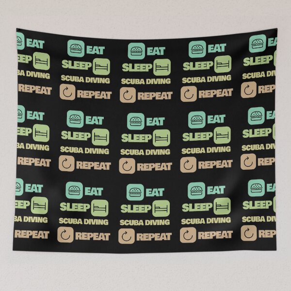 Item preview, Eat Sleep Scuba Diving Repeat Funny Scuba Diving Scuba Diver designed and sold by RomanStowell.