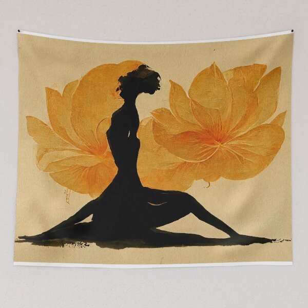 Item preview, Abstract Art of Yoga poses  - Created by Artificial Intelligence designed and sold by Created-by-AI.