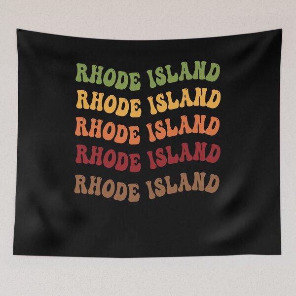 Item preview,  Rhode Island Retro Vintage Groovy Wavy Text Classic designed and sold by CoolCreative.