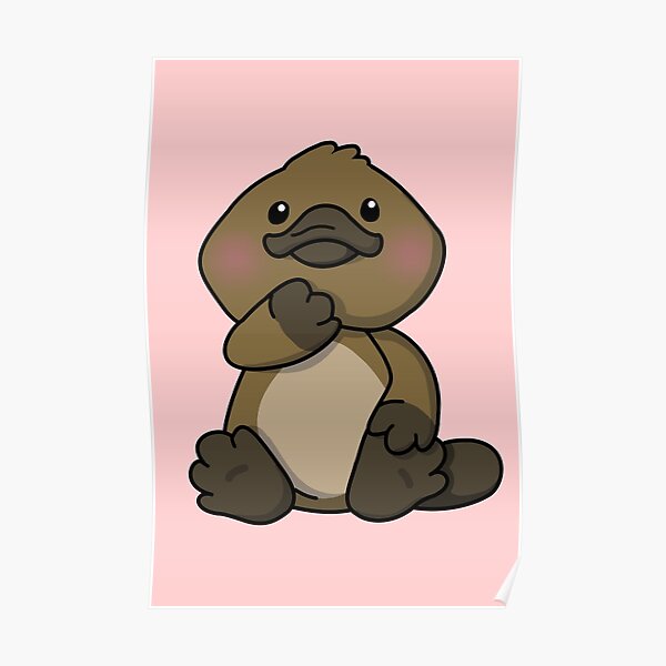 Kawaii Platypus Posters For Sale Redbubble