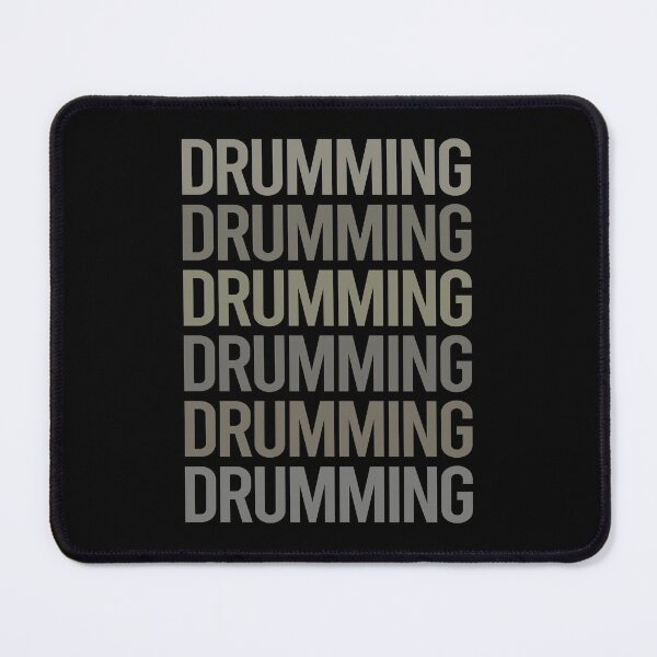Item preview, Gray Text Art Drumming Drummer Drum Drums designed and sold by StoreCalamity.