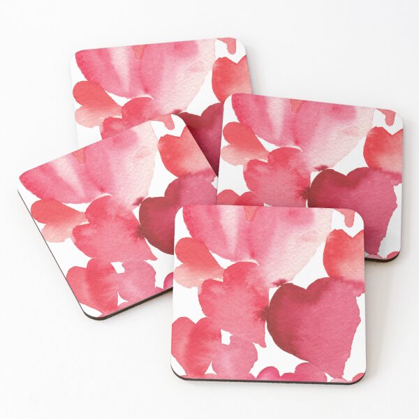 Item preview, Red Watercolor Hearts designed and sold by Nadeasart.
