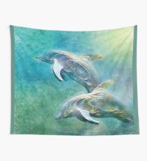 Carefree Dolphins Wall Tapestry