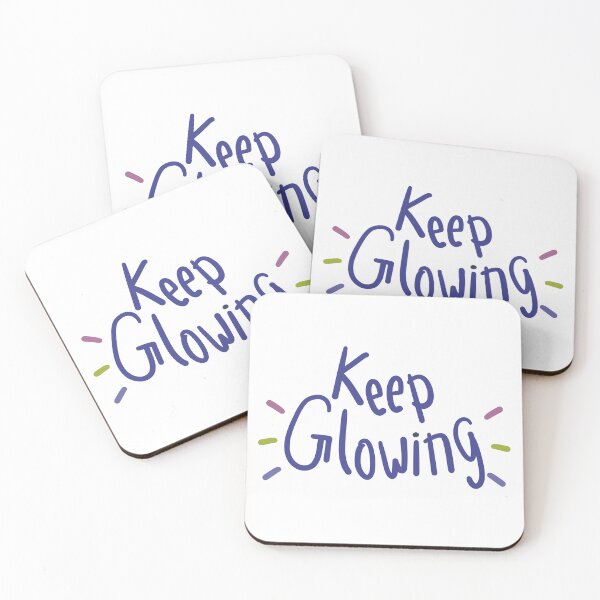 Item preview, Keep Glowing Lettering design designed and sold by Khotekmei.