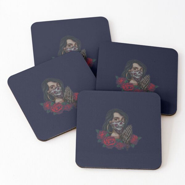 Item preview, Praying Skeleton Hands Girl - Navy Blue designed and sold by xLaVieEnRosex.