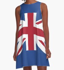 Flag of United Kingdom (UK) England. A-Line Dress