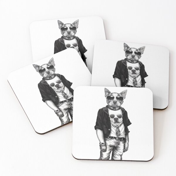 Item preview, Cool looking dog in lit cloths designed and sold by MudPuppet.