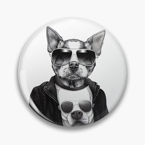 Item preview, Cool looking dog in lit cloths designed and sold by MudPuppet.