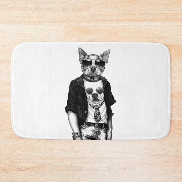 Item preview, Cool looking dog in lit cloths designed and sold by MudPuppet.