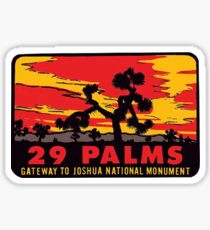 29 Palms Gateway to Joshua Tree National Monument Vintage Travel Decal Sticker