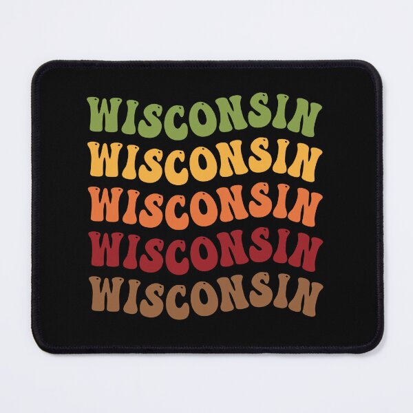 Item preview, Wisconsin Retro Vintage Groovy Wavy Text Classic designed and sold by CoolCreative.