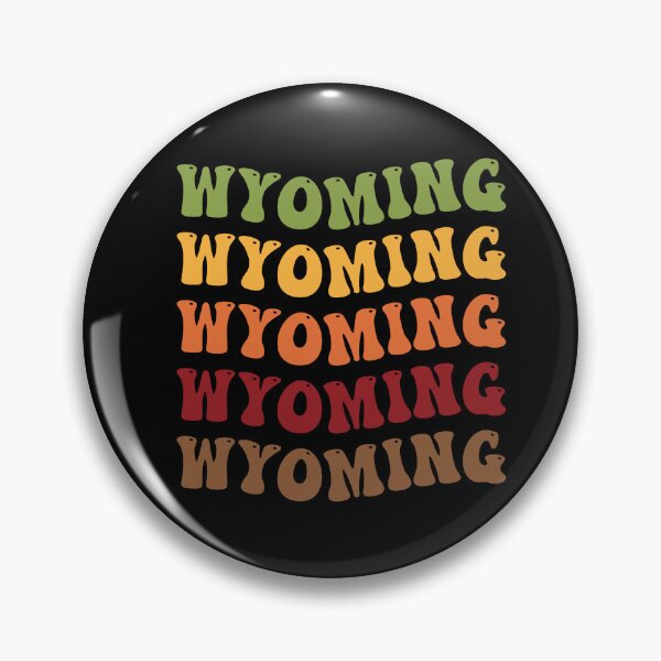 Item preview, Wyoming Retro Vintage Groovy Wavy Text Classic designed and sold by CoolCreative.