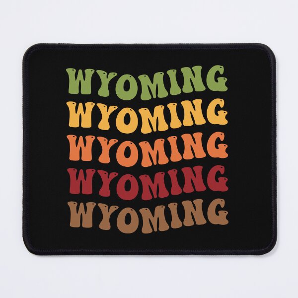 Item preview, Wyoming Retro Vintage Groovy Wavy Text Classic designed and sold by CoolCreative.