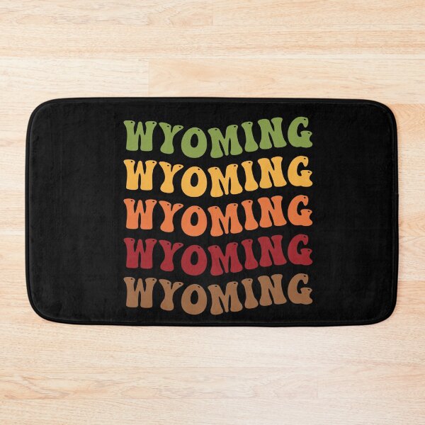 Item preview, Wyoming Retro Vintage Groovy Wavy Text Classic designed and sold by CoolCreative.