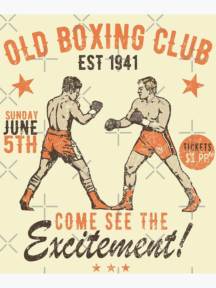 Discover vintage T Shirt retro distressed boxing boxers Premium Matte Vertical Poster