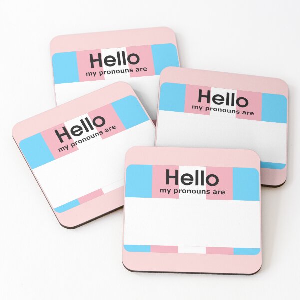 Item preview, Transgender Hello My Pronouns Are BLANK Tag designed and sold by everything4eva.