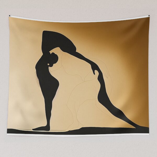 Item preview, Abstract Art of Yoga Pose  - Created by Artificial Intelligence designed and sold by Created-by-AI.