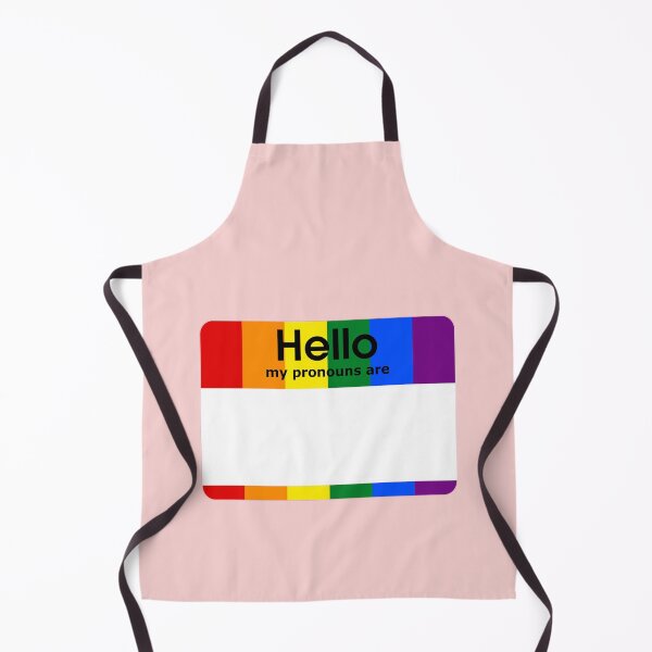 Item preview, Rainbow Pride Hello My Pronouns Are BLANK Tag designed and sold by everything4eva.