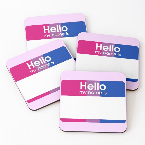 Item preview, Bisexual Hello My Name Is BLANK Tag designed and sold by everything4eva.