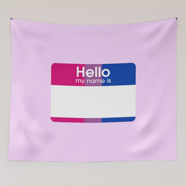 Item preview, Bisexual Hello My Name Is BLANK Tag designed and sold by everything4eva.