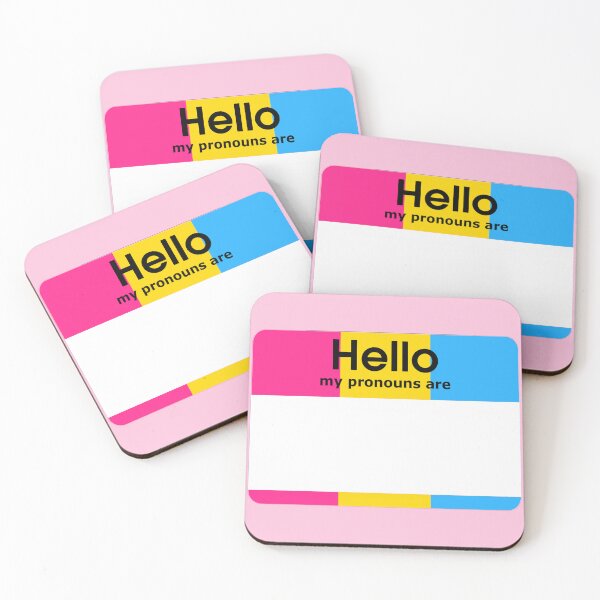 Item preview, Pansexual Hello My Pronouns Are BLANK Tag designed and sold by everything4eva.