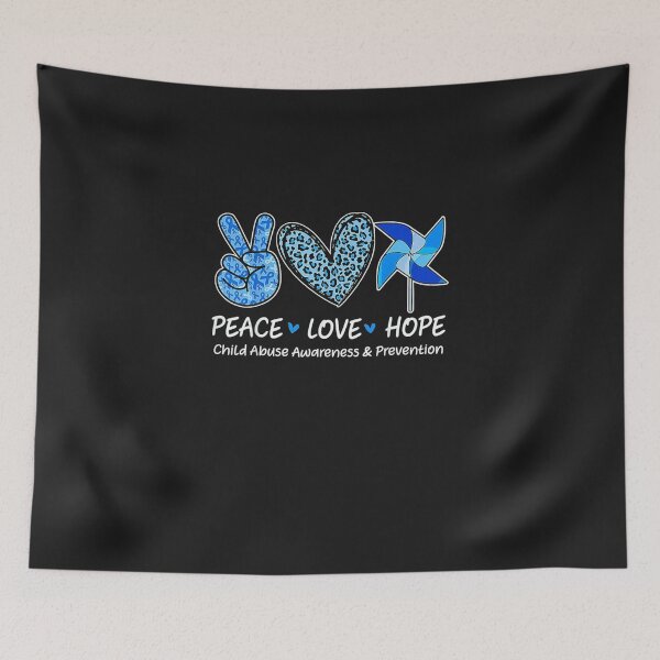 Item preview, Peace Hope Love Child Abuse Awareness designed and sold by phamso99999.