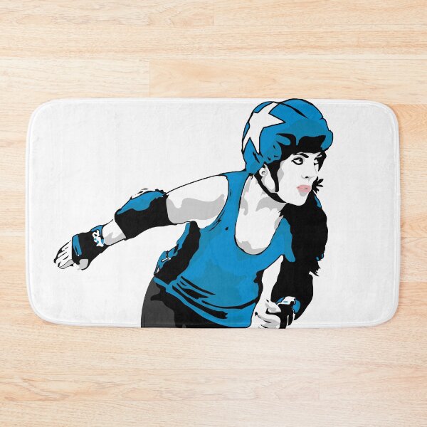 Item preview, Roller Derby Girl Skating - Blue - Roller Derby designed and sold by Design Raptor.