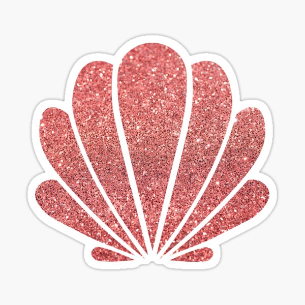 "Pink Sparkle Seashell" Sticker for Sale by mynameisliana Redbubble