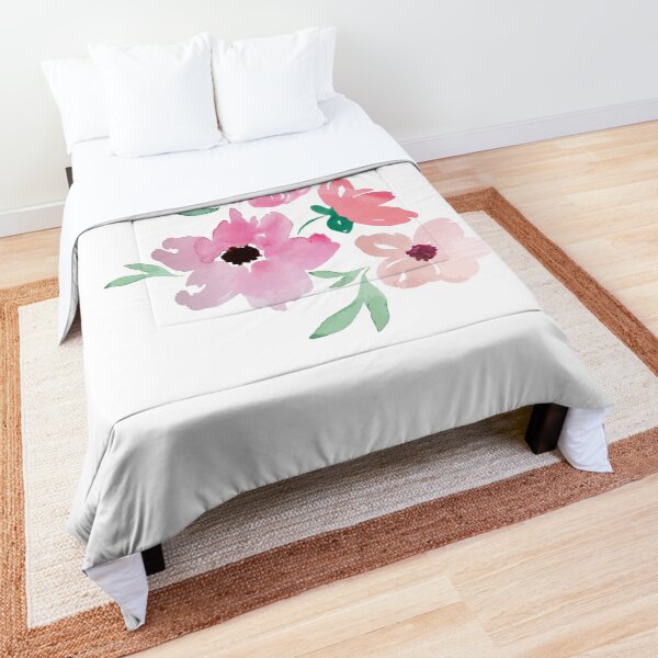 Watercolor Flowers Comforter
