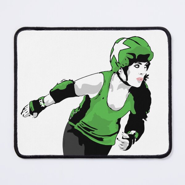 Item preview, Roller Derby Girl Skating - Green - Roller Derby designed and sold by Design Raptor.
