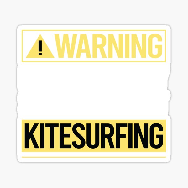 Item preview, Avertissement sur le kitesurf Kitesurf Kitesurfer designed and sold by WrightTrouble.