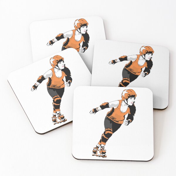 Item preview, Roller Derby Girl Skating - Orange - Roller Derby designed and sold by Design Raptor.