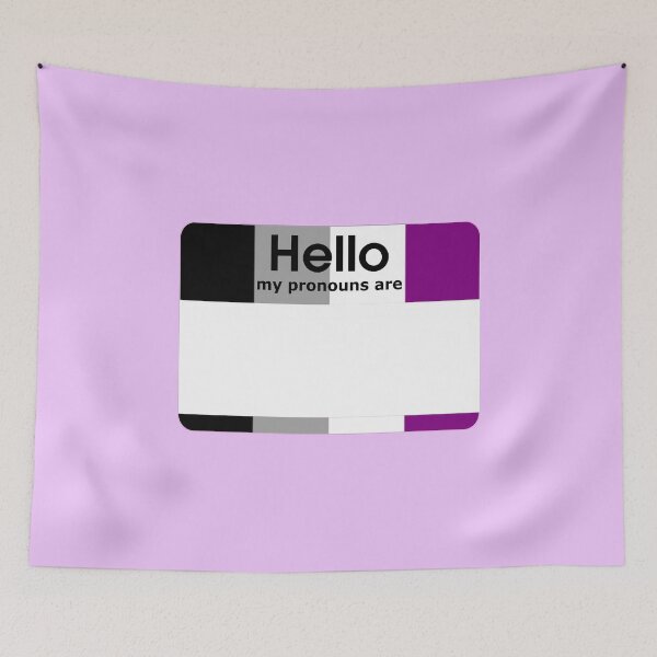 Item preview, Asexual Hello My Pronouns Are BLANK Tag designed and sold by everything4eva.