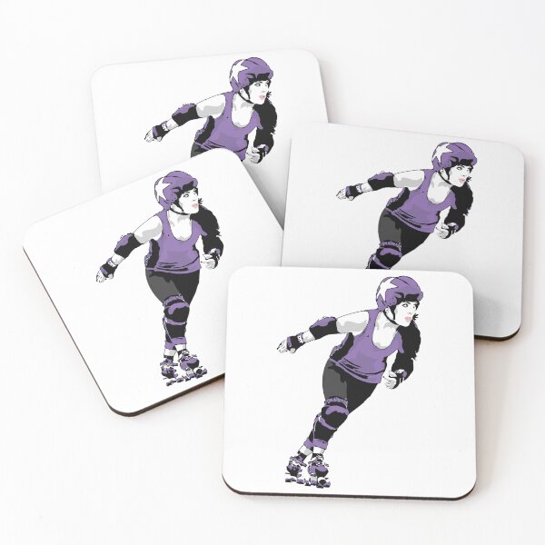Item preview, Roller Derby Girl Skating - Purple - Roller Derby designed and sold by Design Raptor.