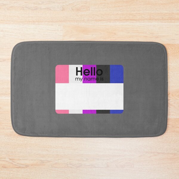 Item preview, Genderfluid Hello My Name Is BLANK Tag designed and sold by everything4eva.