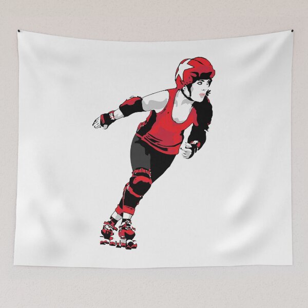 Item preview, Roller Derby Girl Skating - Red - Roller Derby designed and sold by Design Raptor.