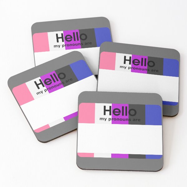 Item preview, Genderfluid Hello My Pronouns Are BLANK Tag designed and sold by everything4eva.